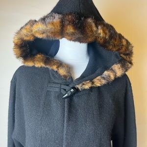 NWT Ralph Lauren Wool/Angora/cashmere fur hooded jacket
